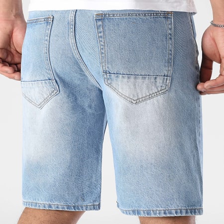 LBO - Lot De 2 Shorts Jean Relaxed Destroy 0326 0324 Gris Bleu Denim